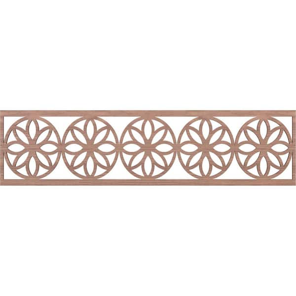 Ekena Millwork Blume Fretwork 0.25 in. D x 47 in. W x 12 in. L Walnut Wood Panel Moulding