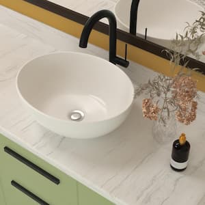 LOD 16 in. x 13 in. White Ceramic Rectangular Vessel Bathroom Sink