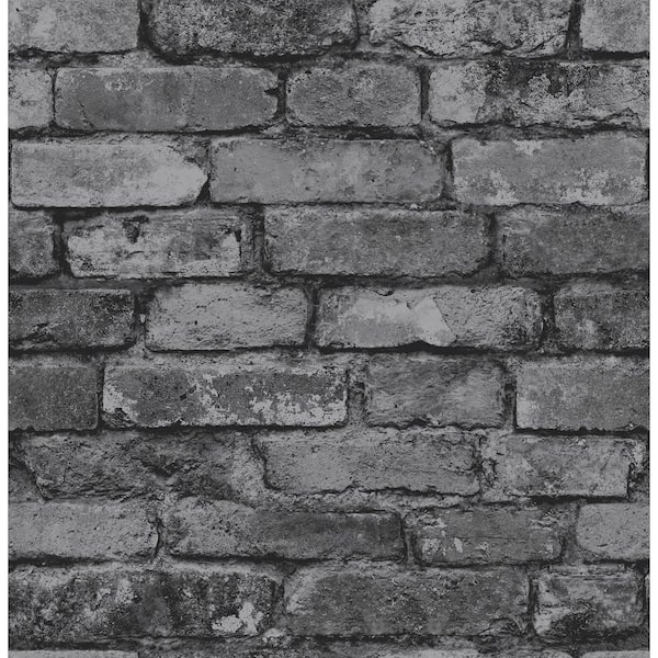 Fine Decor Davis Gray Rustic Brick Non-Pasted Wallpaper Sample