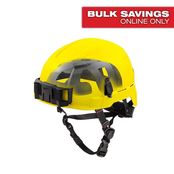 Milwaukee BOLT Yellow Type 2 Class E Non-Vented Safety Helmet with IMPACT-ARMOR Liner