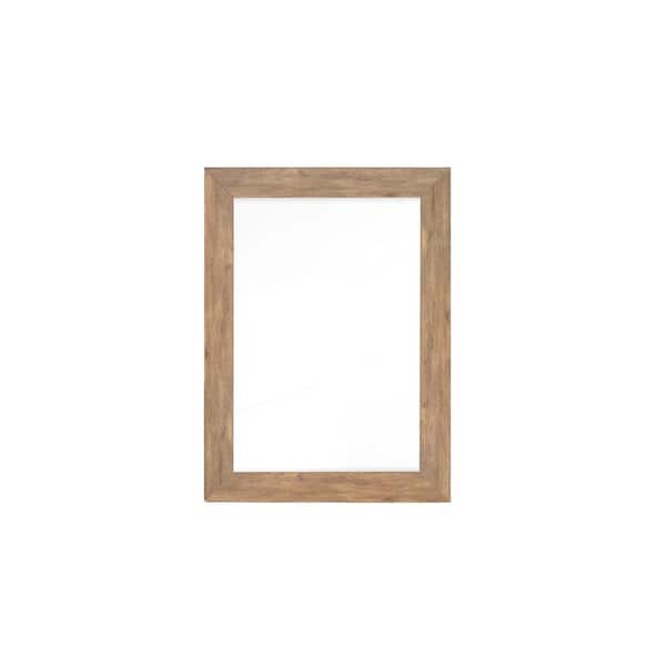 BrandtWorks Brown Barnwood Framed Wall Mirror 22 in. W x 32 in. H