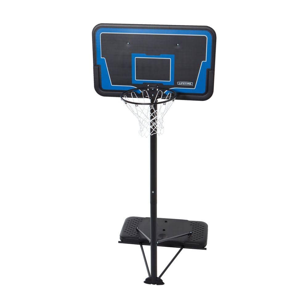 44" Black and Blue Acrylic Portable Basketball Hoop