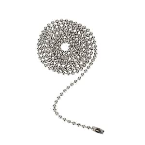 3 Feet Brushed Pewter Beaded Pull Chain with Connector (1-Pack)