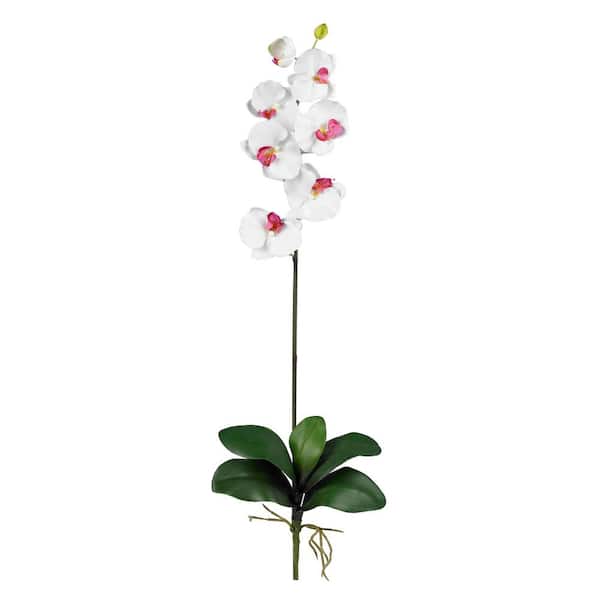 Nearly Natural 31.5 in. Artificial H White Phalaenopsis Stem (Set of 12)