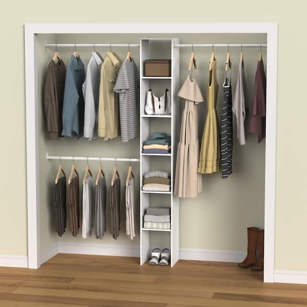 Custom Organizer Wood Closet System, Shelving Home Depot Closet