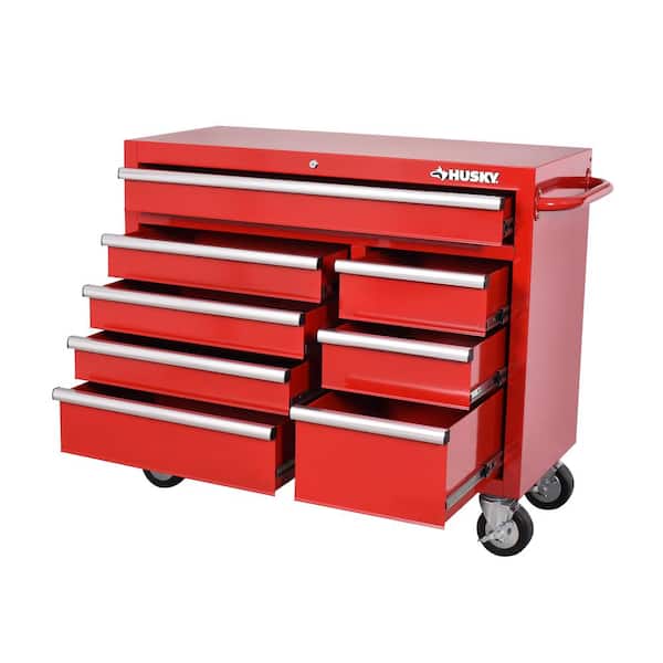 Husky Standard Duty 42 in. 8-Drawer Red Rolling Tool Cabinet