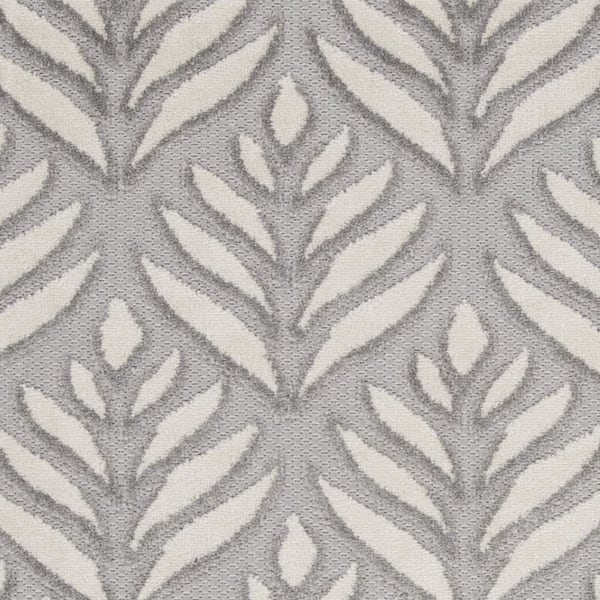 Gray 3 ft. x 4 ft. Loomed Floral Polypropylene Rectangle Indoor/Outdoor Area Rug