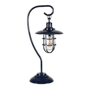 Bay 22 in. Navy Blue Nautical Lantern Lamp