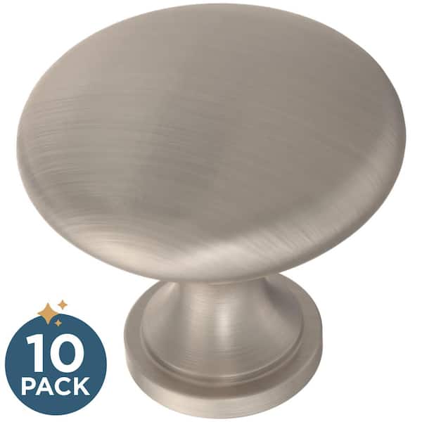 Franklin Brass 10-Pack Mushroom 1-3/16 in. (30 mm) Classic Satin Nickel Round Cabinet Knobs