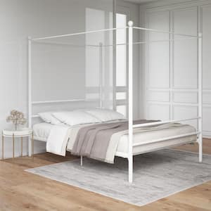 Kora White Metal Full Canopy Bed