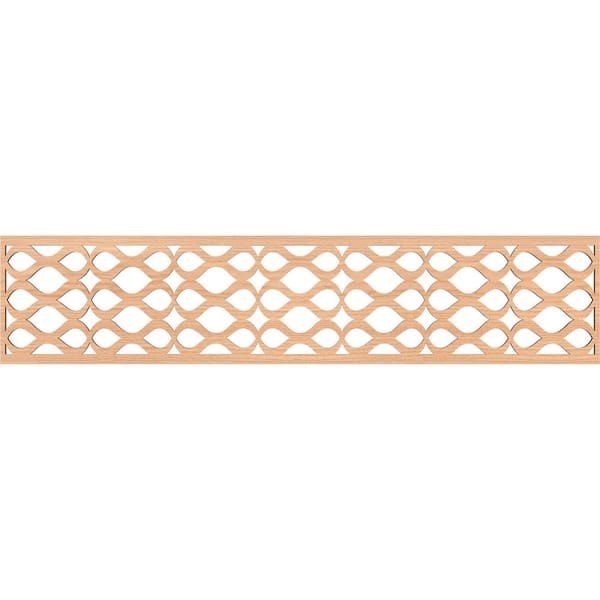 Ekena Millwork Somerset Fretwork 0.375 in. D x 46.75 in. W x 10 in. L Hickory Wood Panel Moulding