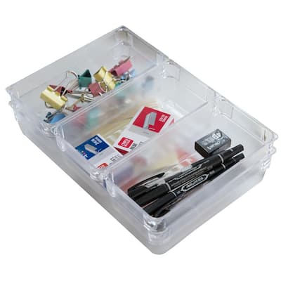 Clear Plastic Drawer Organizers (Set of 4)