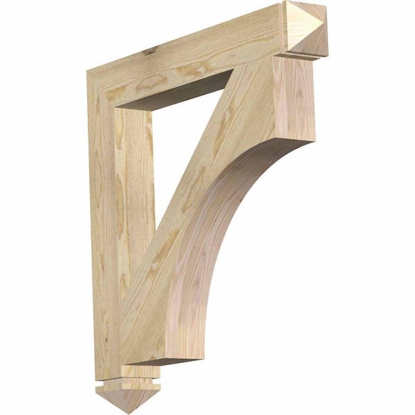 Ekena Millwork 4 in. x 30 in. x 30 in. Douglas Fir Westlake Arts and Crafts Rough Sawn Bracket