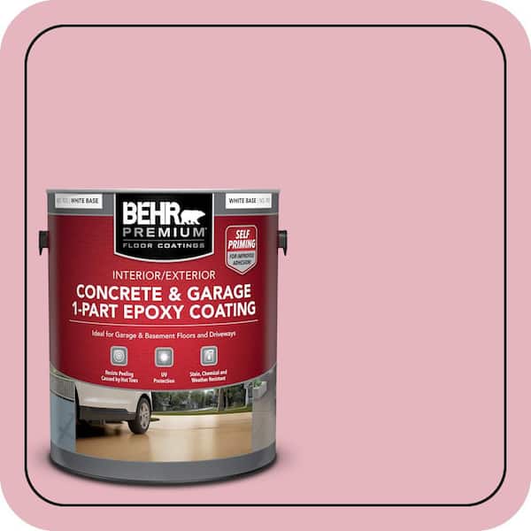 1 gal. #M140-3 Premium Pink Self-Priming 1-Part Epoxy Satin Interior/Exterior Concrete and Garage Floor Paint