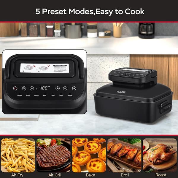 Multifunctional Chef 7 In 1 Smokeless Electric Indoor Grill with