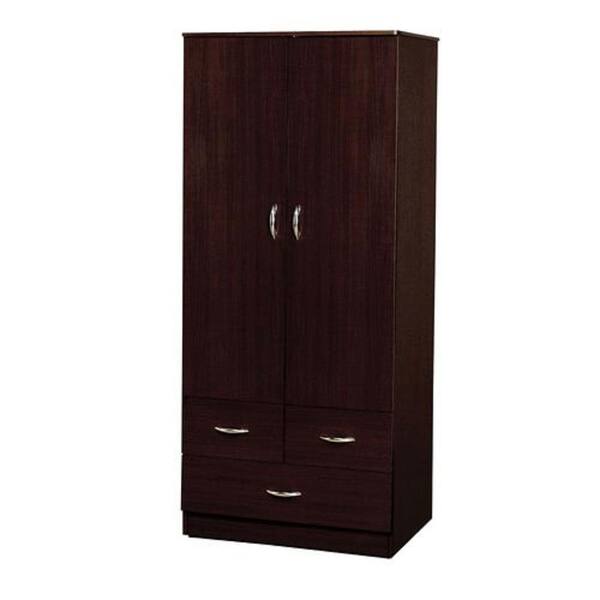 wetiny Wardrobe in Espresso 32" x 22" x 72"H