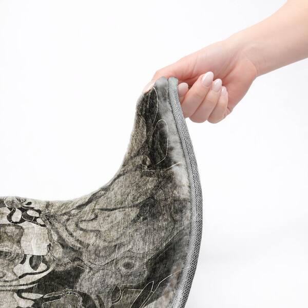Dream Shag Premium Machine Washable Abstract ADS558 Gray 9 ft. x 12 ft. Area Rug