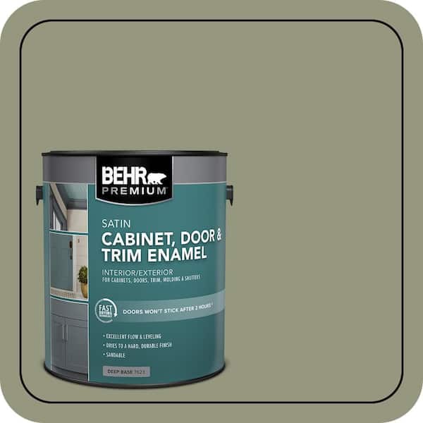 1 gal. #S380-5 Milkweed Pod Satin Enamel Interior/Exterior Cabinet, Door & Trim Paint