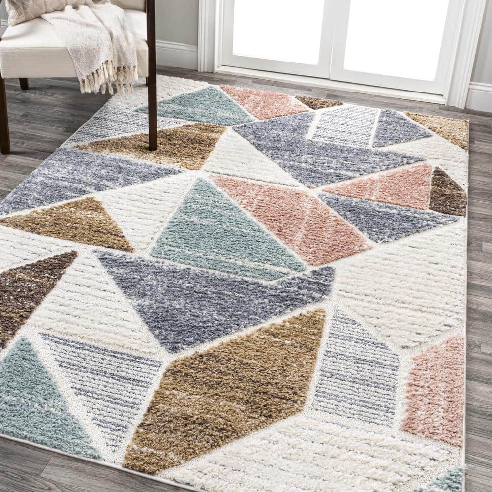 JONATHAN Y Aileen Multi 4 ft. x 6 ft. Geometric Scandi Colorblock