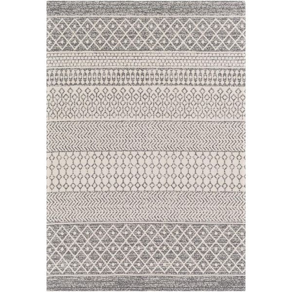 Livabliss Shiloh Gray 5 ft. 3 in. x 7 ft. 3 in. Moroccan Area Rug