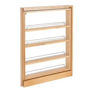Maple 3" Pull Out Kitchen Cabinet Filler Organizer Spice Rack