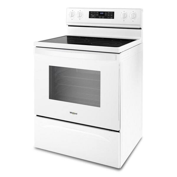 whirlpool stove white electric