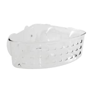 Shower Caddy RPET Suction Corner Basket in Clear