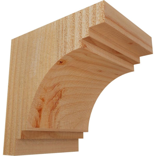 Ekena Millwork 6 in. x 8 in. x 8 in. Douglas Fir Pescadero Rough Sawn Corbel
