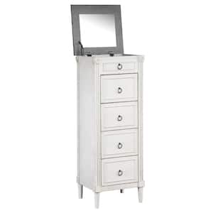 Elani 4-Drawer Antique White and Antique Gray Chest of Drawers (46.5 in. H x 18 in. W x 15.5 in. D)