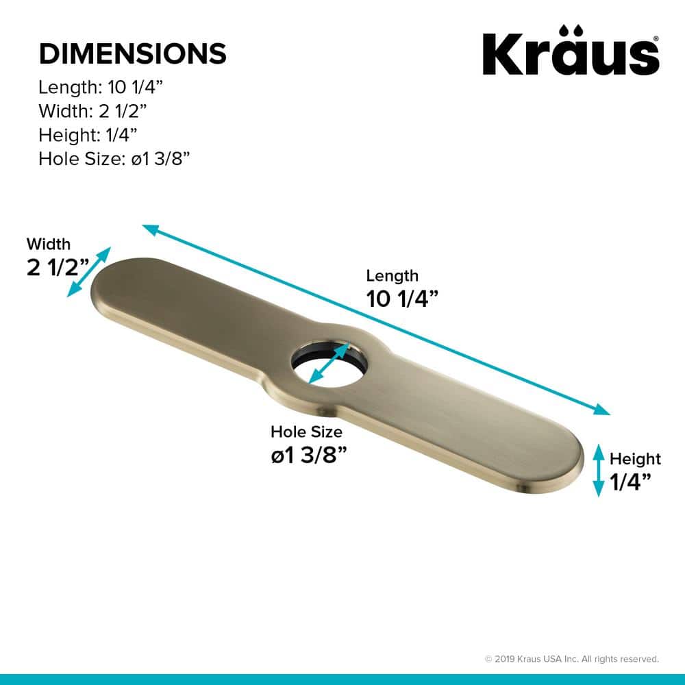 Brushed Gold Metal Deck Plate for Kitchen Faucet