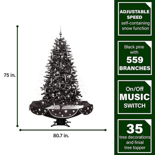 Black Box Trees Snowdon frosted artificial christmas tree with snow and  lighting green 2,3 m x 1,35 m Christmas Tree - Buy Online