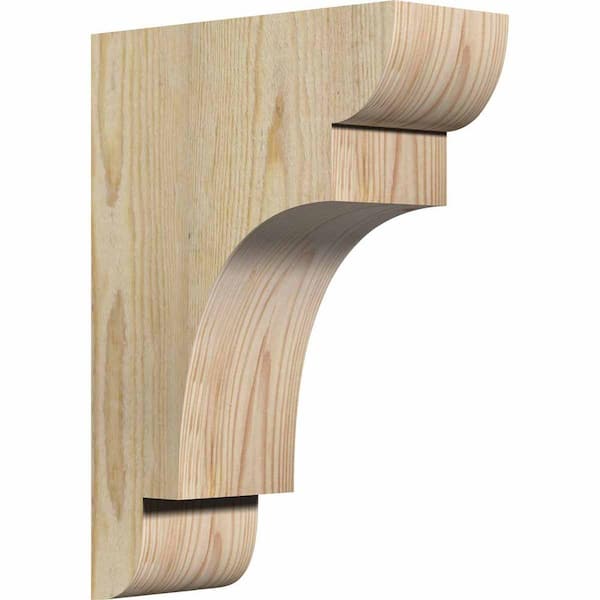 Ekena Millwork 4 in. x 10 in. x 14 in. Douglas Fir New Brighton Rough Sawn Corbel