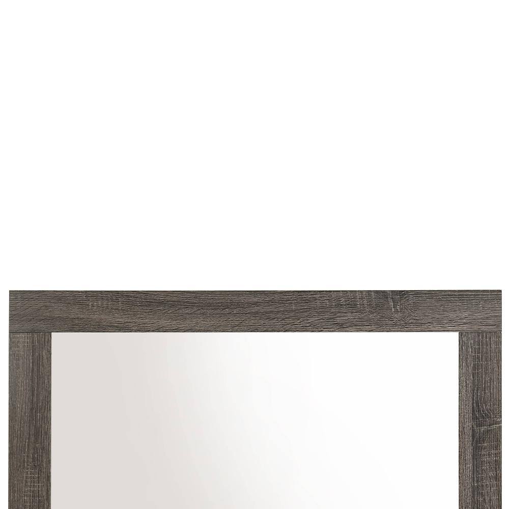 Avantika 35" Rustic Gray Oak Square Mirror