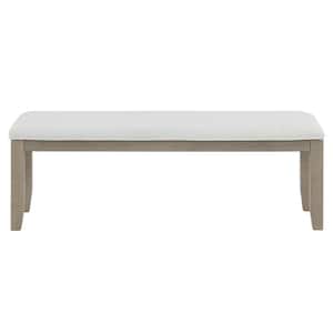 Lily Gray Cushioned Dining Bench 54 in.