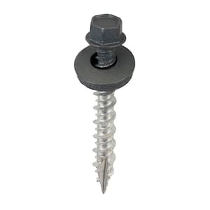 #9 X 1-1/2 inch Charcoal Gray Hex Metal to Wood Screws (Bag of 250)