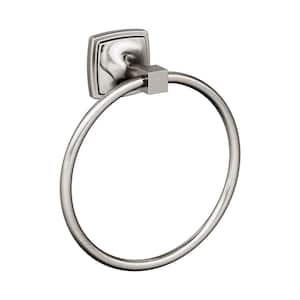 Stature 7-9/16 in. (192 mm) L Towel Ring in Brushed Nickel
