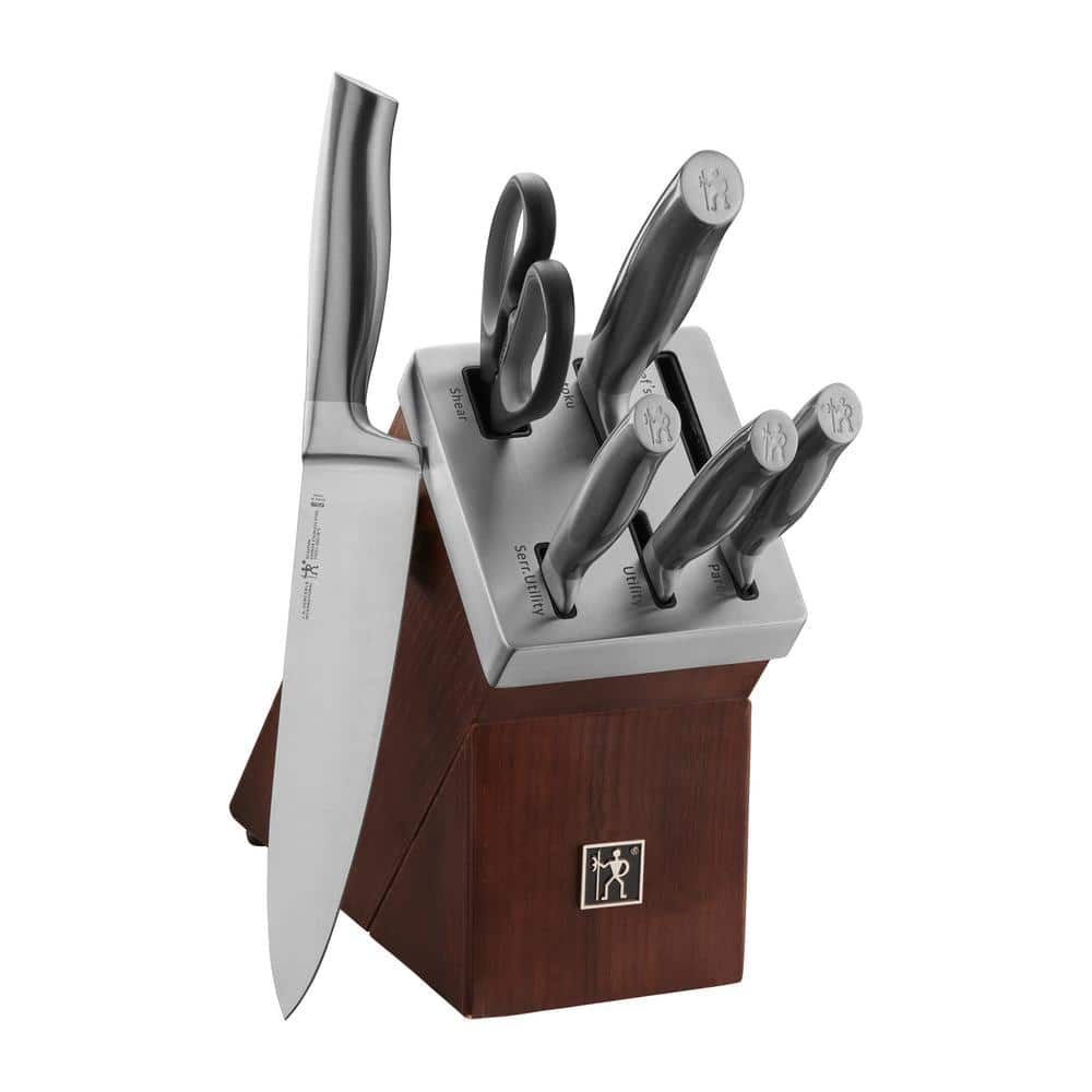 Henckels 20-Piece Forged Accent Self-Sharpening Knife Block Set, Black Handles