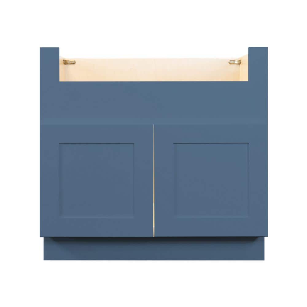 Lancaster Blue Plywood Shaker Stock Assembled Farm Sink Base Kitchen Cabinet 36 in. W x 24 in. D x 34.5 in. H price history on PriceWatchPro