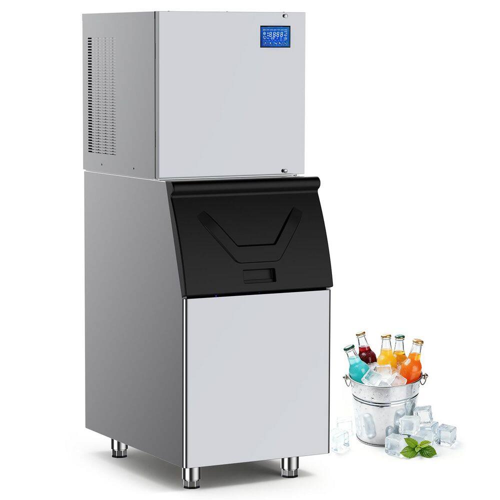 28.4 in. Stainless Steel 650 lbs. 24 H Freestanding Commercial Ice Maker Full Size Ice Cubes with 350 lbs. Ice Storage price history on PriceWatchPro
