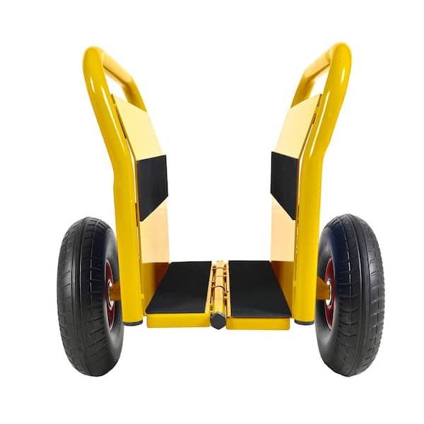 Tatayosi Heavy Duty Panel Dolly, Slab Dolly for Heavy Drywall Sheet & Door  Material, Super Weight 1000 lbs. , Yellow P-DJ-124521