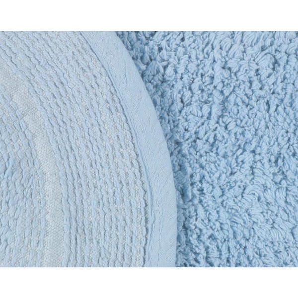 Double Ruffle Collection Cotton Ruffle Pattern Tufted Bath Rug