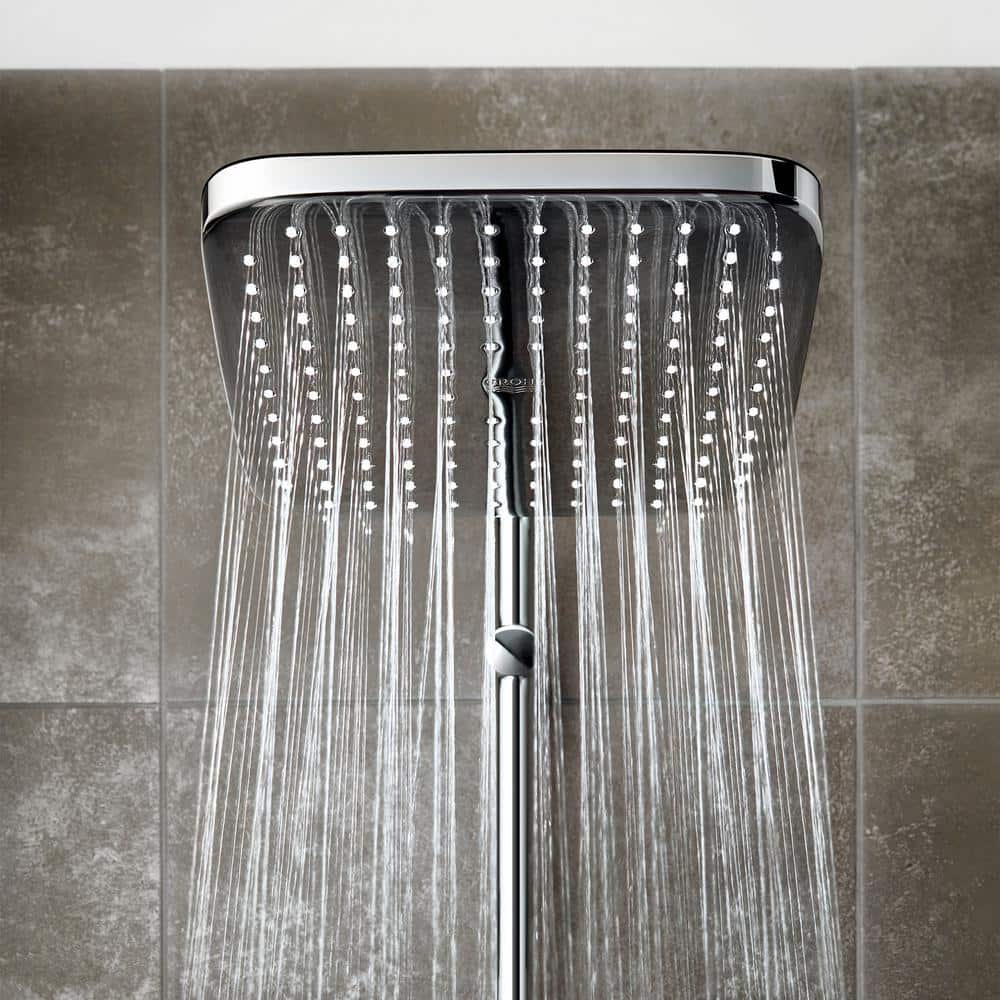 Tempesta Square Chrome Rain Shower Head with DreamSpray