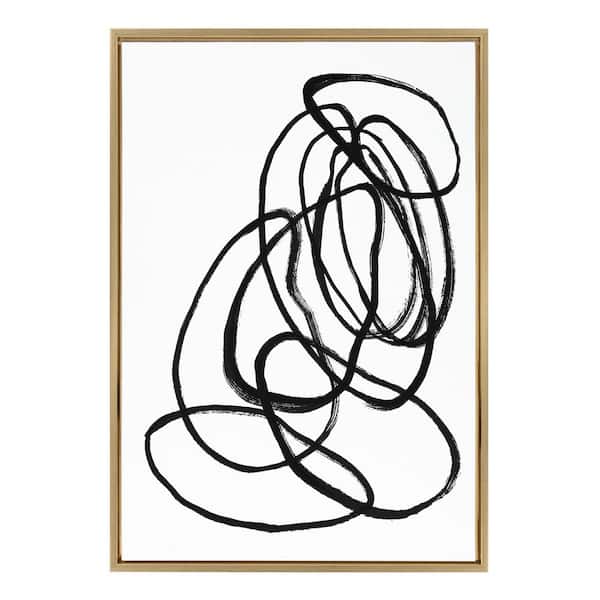 "Sylvie Ring of Light 2" by Nikki Chu 1-Piece Framed Canvas Abstract Art Print 33.00 in. x 23.00 in.