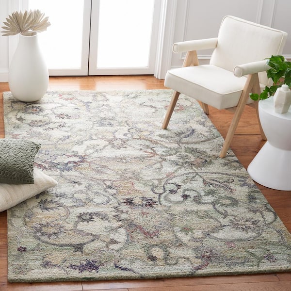 Anatolia Sage/Beige 2 ft. x 4 ft. Traditional Garden Area Rug