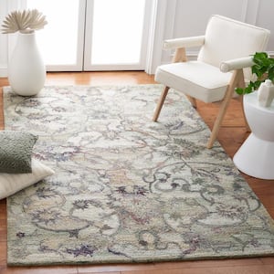Anatolia Sage/Beige 4 ft. x 4 ft. Traditional Garden Square Area Rug