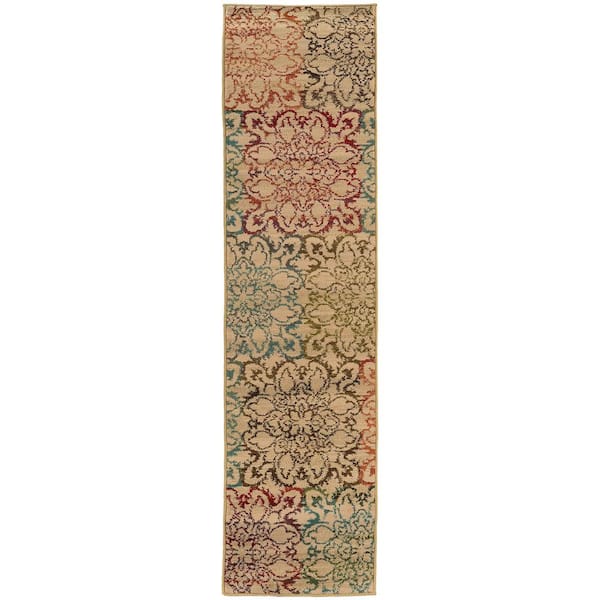 Home Decorators Collection Everdeen Tan 2 ft. x 8 ft. Runner Rug