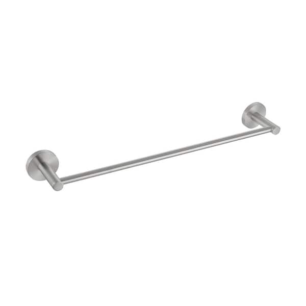 Bathroom Accessories 17.68 in. Wall Mounted Towel Bar in Brushed Nickel
