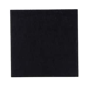 0.4 in. x 9 in. x 9 in. Fabric Square Self-Adhesive Sound Absorbing Acoustic Panels in Black (12-Pack)