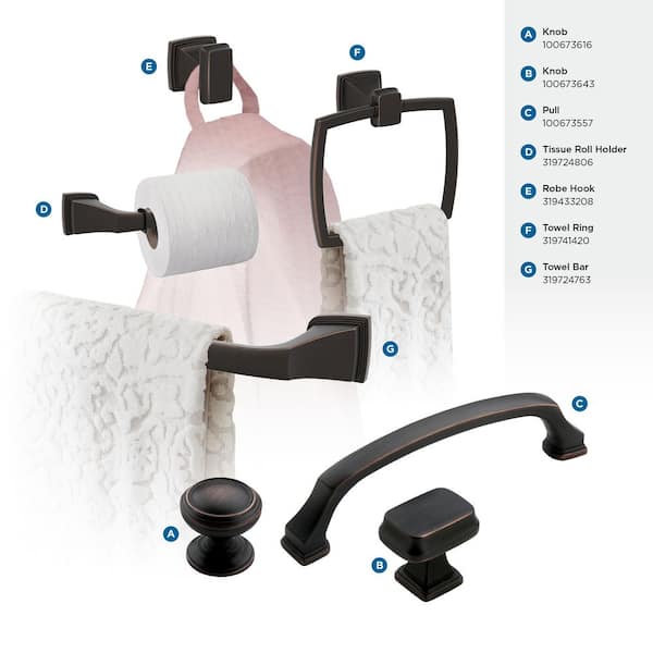 Amerock BA26613G10ORB | Brushed Nickel/Oil-Rubbed Bronze Double - View #2