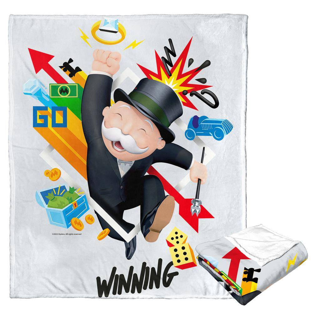 THE NORTHWEST GROUP Hasbro Monopoly Silk Touch Throw Blanket Always Winning